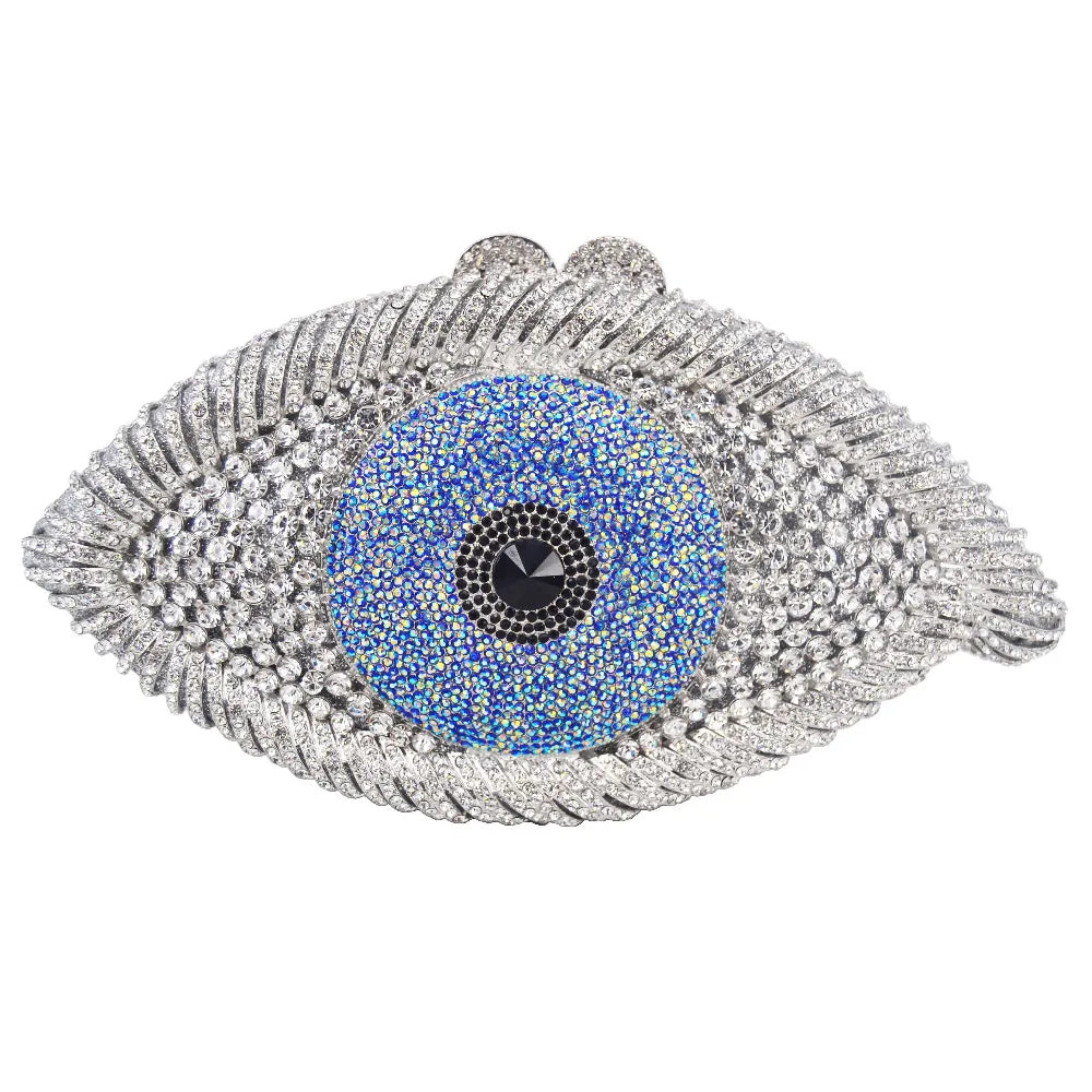 Handmade Crystal Evil Eye Purse