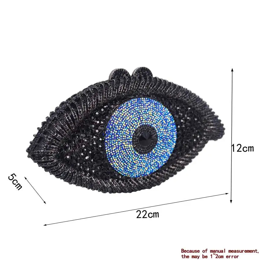 Handmade Crystal Evil Eye Purse