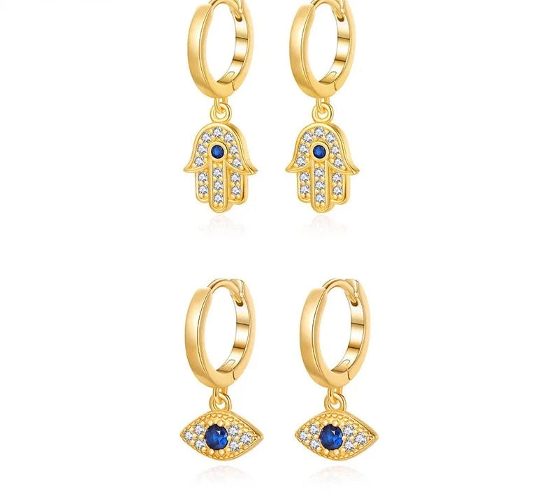 Evil Eye Hoop Earrings