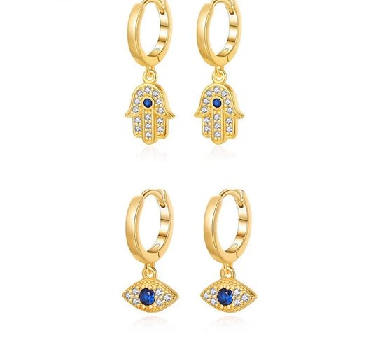 Evil Eye Hoop Earrings