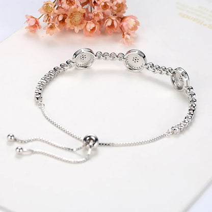 Evil Eye Crystal Bracelet- White Gold 925 Silver